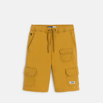 Boy's curry yellow cargo shorts