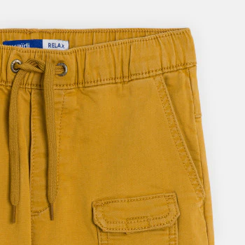 Boy's curry yellow cargo shorts