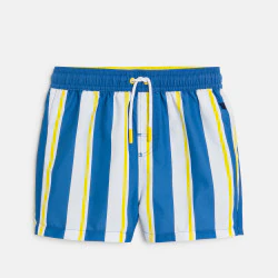 Boy's blue striped swimming trunks