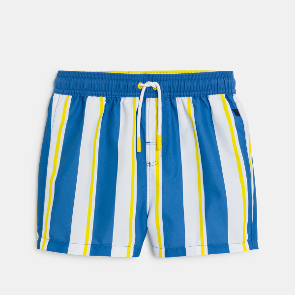 Boy's blue striped swimming trunks