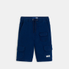Boy's navy blue cargo Bermuda shorts