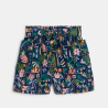Girl's blue printed loose-fit shorts