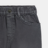 Boys' faded black relaxed Bermuda shorts