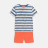 Pyjama d'été 2 pièces en jersey orange Garçon