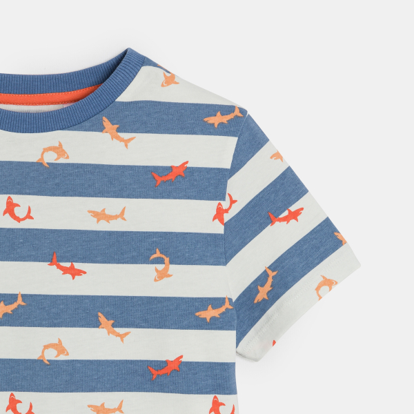 Pyjama d'été 2 pièces en jersey orange Garçon