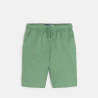 Bermuda slim en toile unie vert garçon