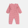 Baby girl's pink floral jumpsuit