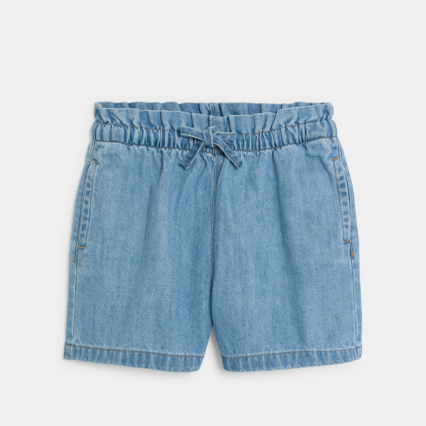 Girls lightweight blue denim shorts