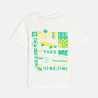 Boy's white short-sleeved skater T-shirt