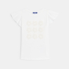 T-shirt manches courtes motif sequins blanc Fille