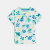 Baby boy's white sea print T-shirt