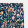 Girl's multicoloured printed wide-legged trousers