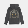 Boy's dark grey hoodie with motif on front and back