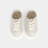 Baby girl's grey canvas trainers