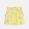 Short en jersey imprimé citron jaune Fille