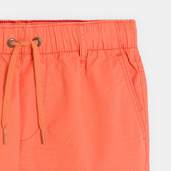 Boy's orange cargo Bermuda shorts