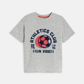 T-shirt manches courtes sportswear gris Garçon