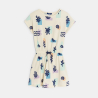 Robe estivale en jersey imprimé beige Fille