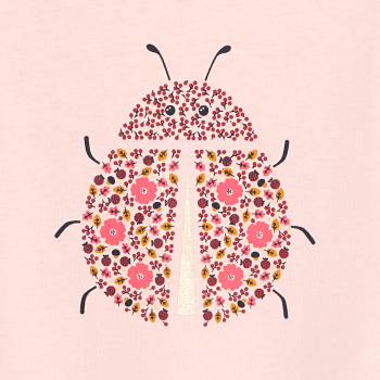Baby girl's pink ladybird T-shirt