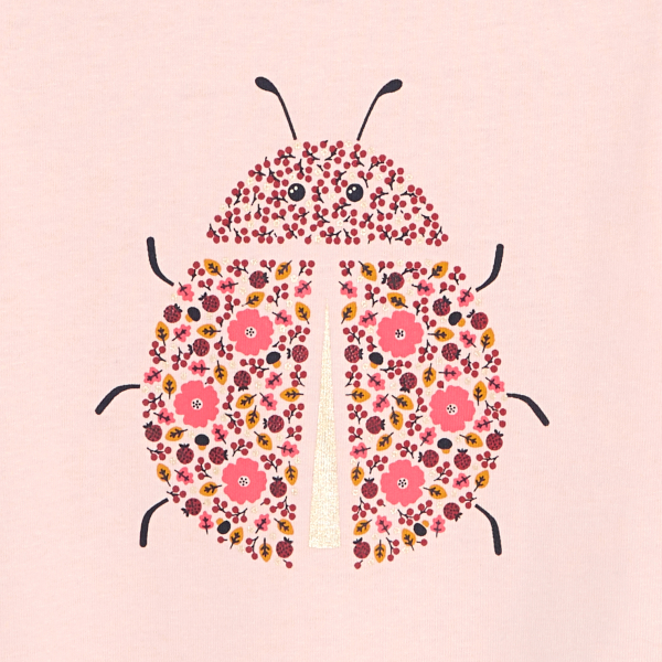 Baby girl's pink ladybird T-shirt