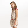 Girl's beige palm print playsuit