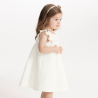 Baby girl's white formal ruffle dress