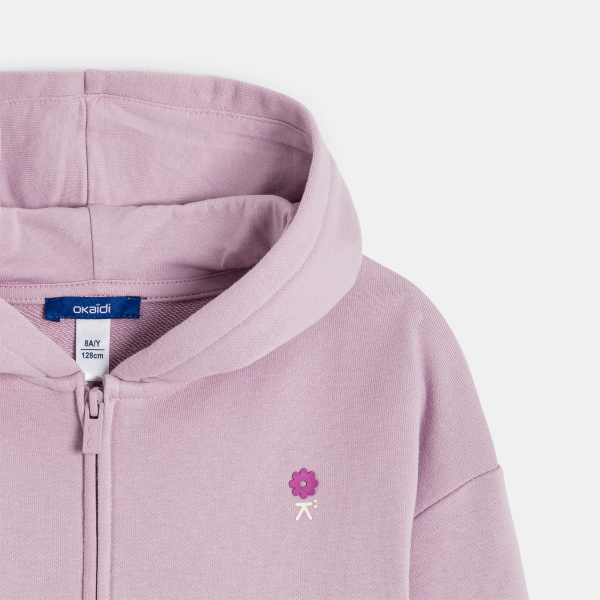 Girl's mauve hoodie