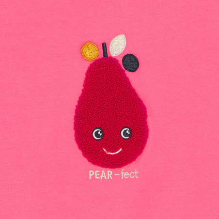 Baby girl's pink pear sensory T-shirt