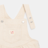 Baby girl's light pink twill dungaree dress