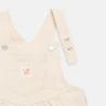 Robe salopette twill rose clair bébé fille