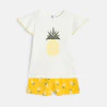 Girl's yellow pineapple pyjama shorts
