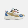 Boy's brown running trainers with self-locking laces