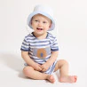 Combi courte rayée koala bleu bébé garçon
