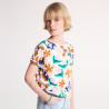 T-shirt manches courtes fleuri multicolore Fille