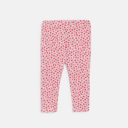 Baby girl's pink floral leggings