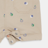 Baby boy's grey fruit short dungarees
