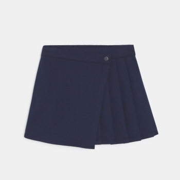 Girl's navy blue pleated skort
