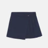 Jupe-short plissée bleu marine Fille