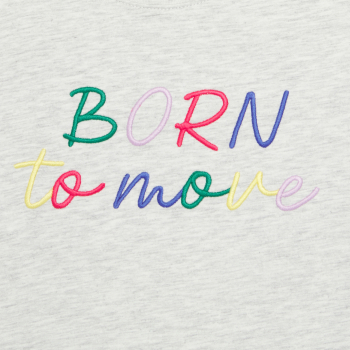 Girl's grey marl slogan T-shirt