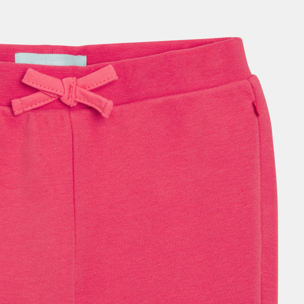 Jogging molleton rouge bébé fille