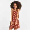 Girl's brown palm print playsuit Girl's brown palm print playsuit