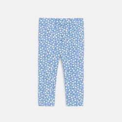 Baby girl's floral blue leggings