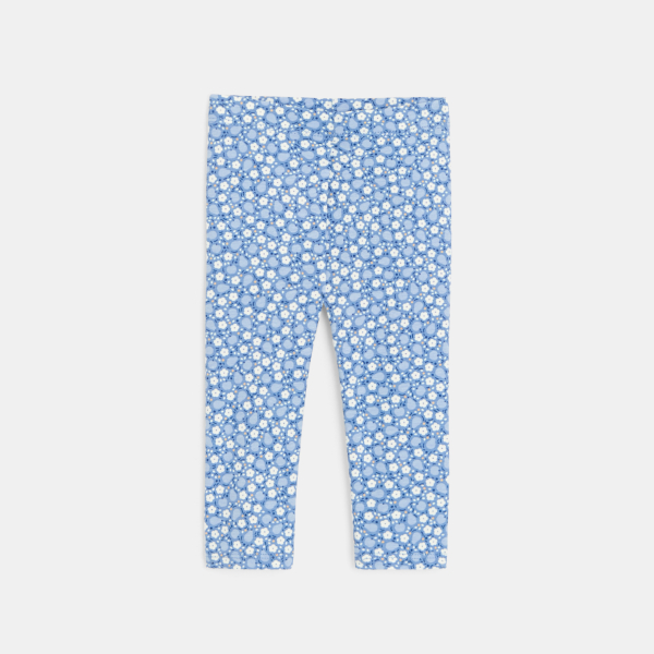 Baby girl's floral blue leggings