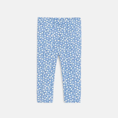 Baby girl's floral blue leggings