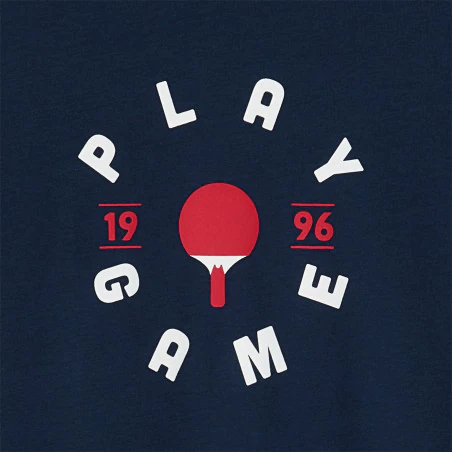 Boy's blue slogan T-shirt with short sleeves