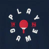 T-shirt manches courtes à message bleu Garçon