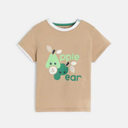 Baby boy's beige fruit T-shirt