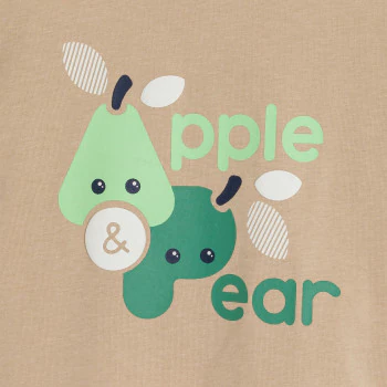 Baby boy's beige fruit T-shirt