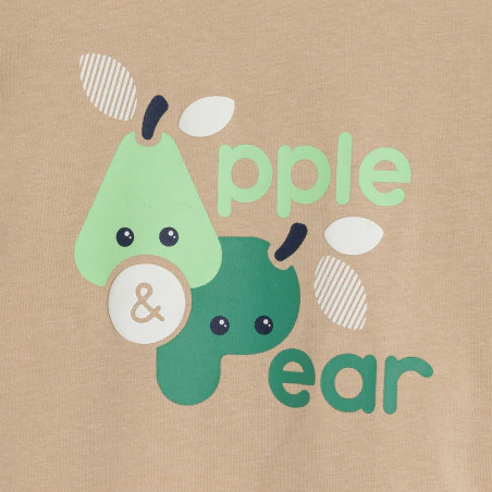 Baby boy's beige fruit T-shirt