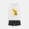 Boy's black jersey 2-piece summer pyjamas